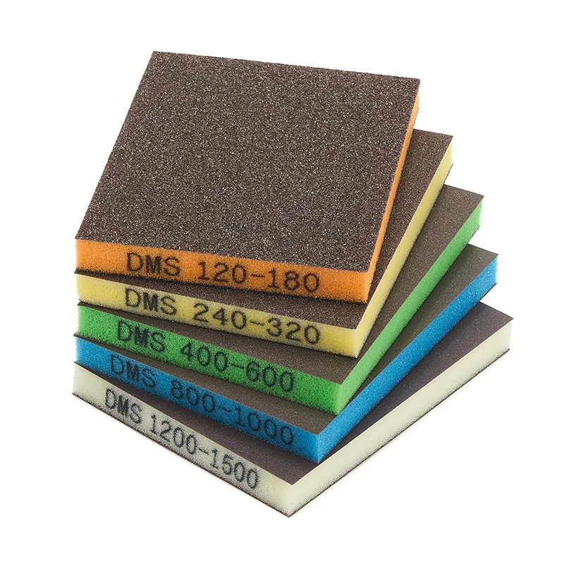 Makukulay na dobleng panig na sanding sponge